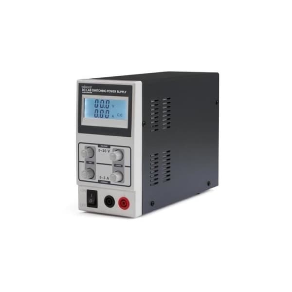 Laboratorieförsörjning - PEREL - 0-30 VDC / 0-3 A - LCD-skärm - Ström-skydd - 126W