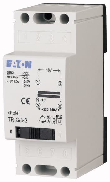 Transformator R TR-G2/24 230V utgångsspänning 8-12-24 utgångsström 2-2-1A