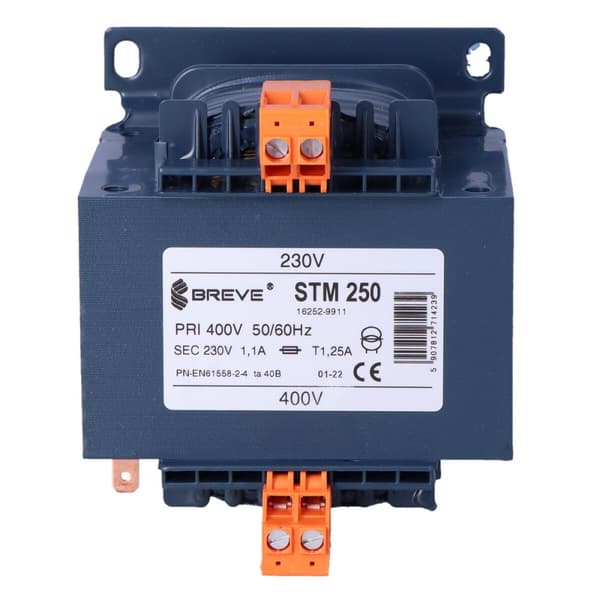 Enfaset transformer STM 250VA 400/230V IP00 adskillende eller sikkerheds med etkammerramme