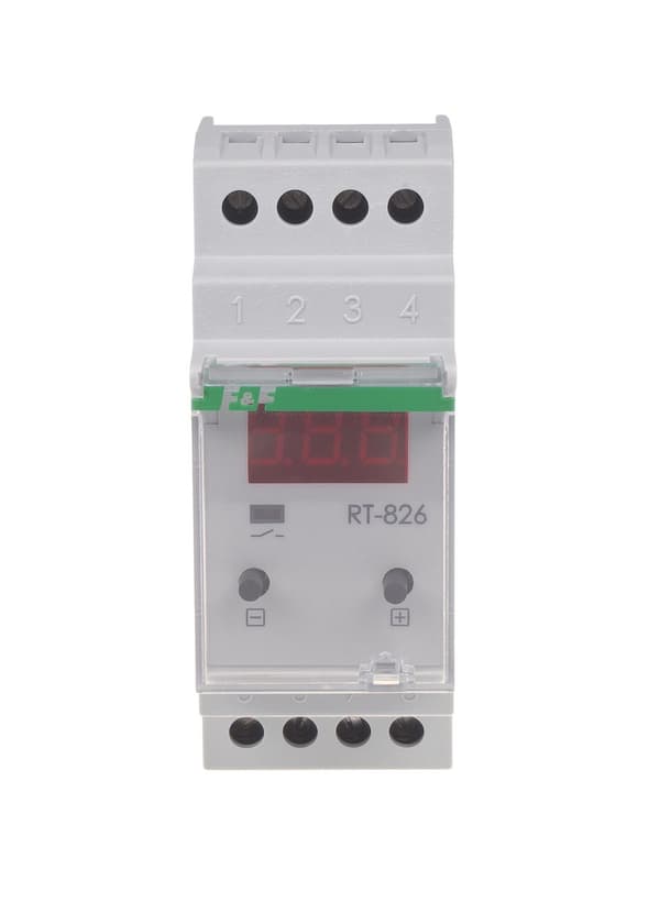 Temperaturregulator utan givare, digital, temperaturregleringsområde: -25÷130°C, kontakt: 1NO, I=16A, 2 moduler