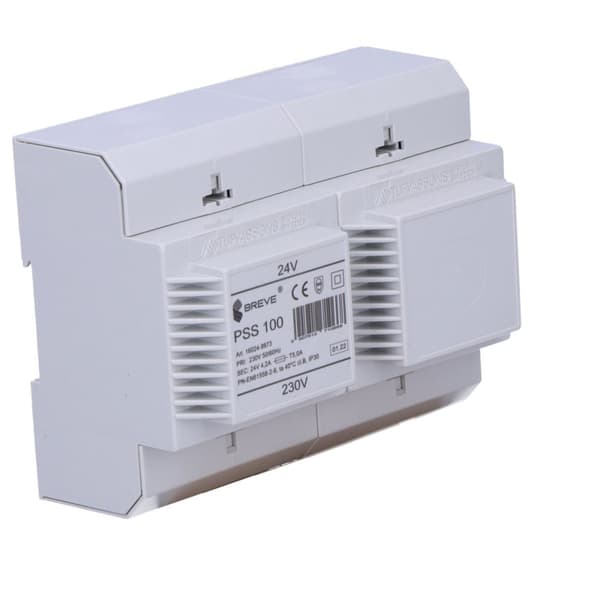 Enfastransformator PSS 100 230/24V IP30 för DIN-skena TH-35 i modulärt hölje