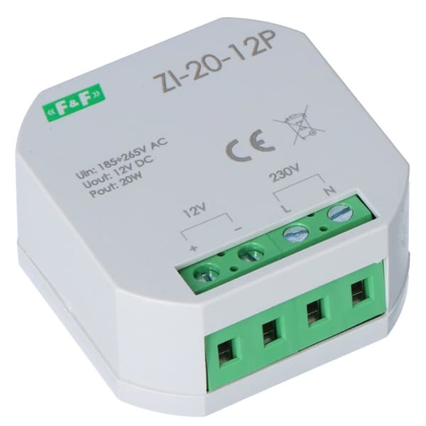 Switchande nätaggregat för 12V DC 20W-box