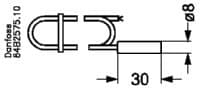 Utetemperaturgivare, EKS 211, NTC 5000, 3,5 m (-40-80 °C)
