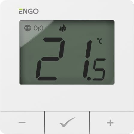 Internet-temperaturregulator, ENGO E25-230W, Ytmonterad, ZigBee/868MHz, 230V, Vit