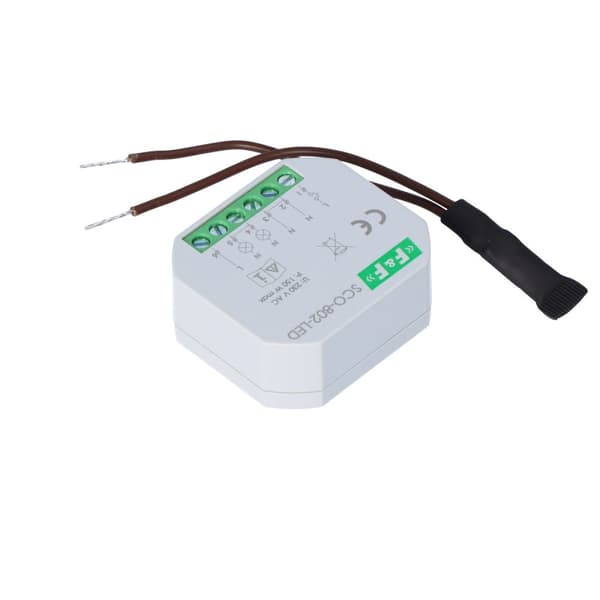 SCO-802-LED-belysningsdimmer för LED-ljuskällor, med minne för inställningar av ljusintensitet, med mjukstartsfunktion