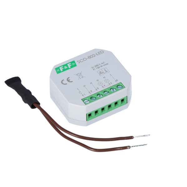 SCO-802-LED-belysningsdimmer för LED-ljuskällor, med minne för inställningar av ljusintensitet, med mjukstartsfunktion