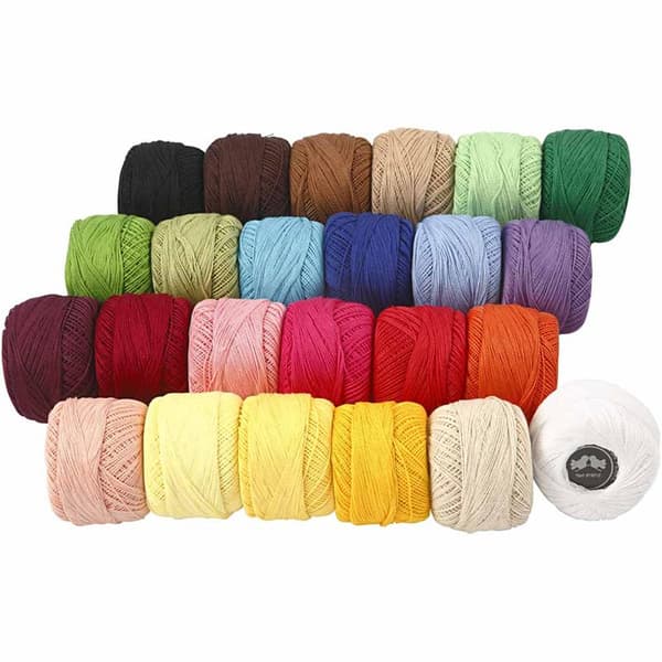 Merceriserat bomullsgarn - 24 st x 20 g