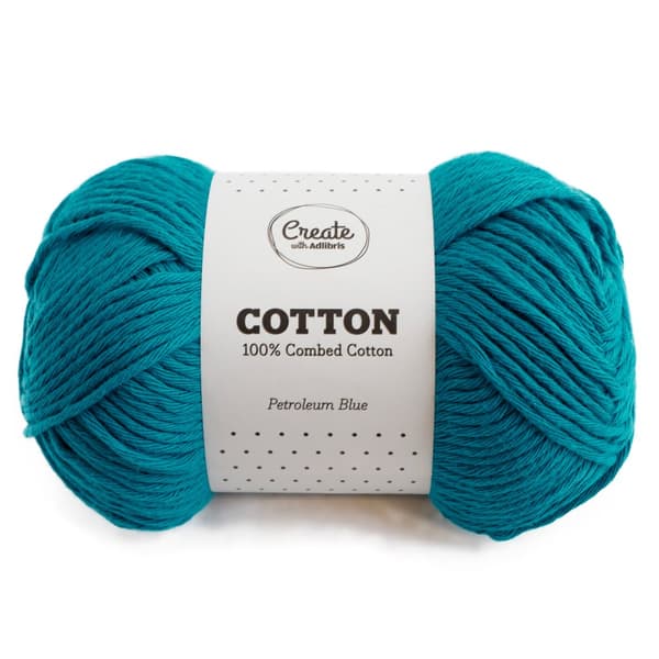 Cotton Garn 100 g Petroleum Blue A176 Adlibris