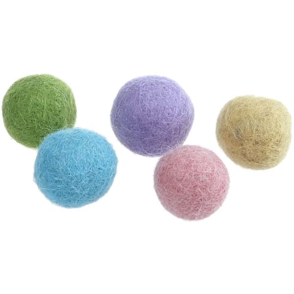 Ullpärlor dia 20 mm Mix 64 st Pastell Harmoni