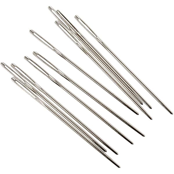 Broderinål, Øjemål 9 mm, nr. 18, L: 50 mm, uden spids, 25 stk./ 1 pk.
