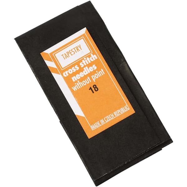 Broderinål, Øjemål 9 mm, nr. 18, L: 50 mm, uden spids, 25 stk./ 1 pk.