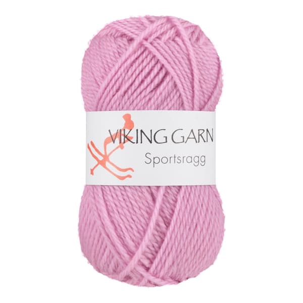 Sportsragg Garn Ullmix 50 g Rosa 563 Viking Garn