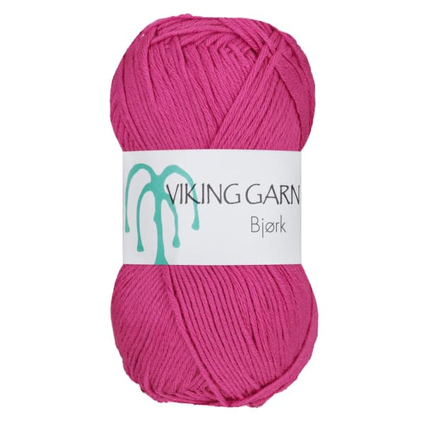 Bjørk Garn Bomullsmix 50 g Cerise 563 Viking Garn