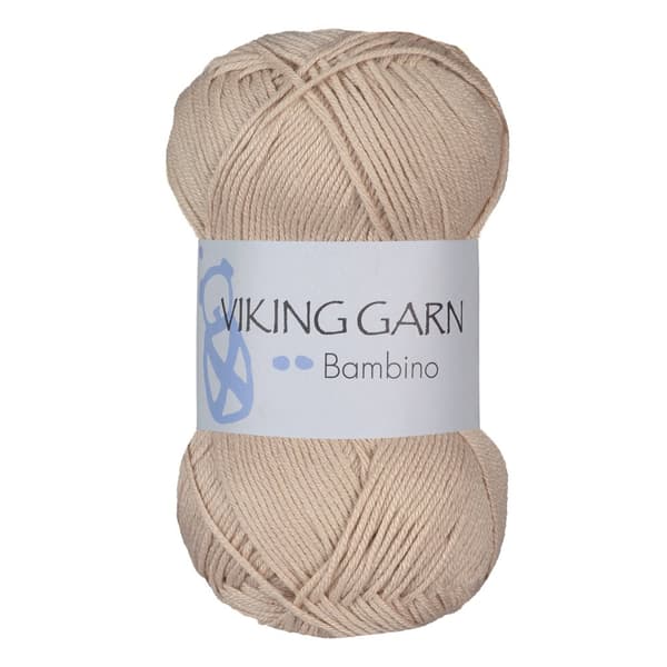 Bambino Garn Bomullsmix 50 g Beige 407 Viking Garn