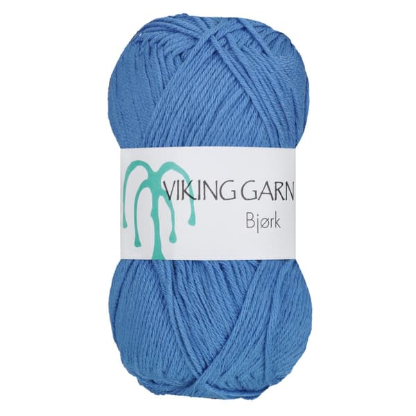 Bjørk Garn Bomullsmix 50 g Blå 523 Viking Garn