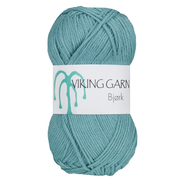 Bjørk Garn Bomullsmix 50 g Ljus petrol 528 Viking Garn