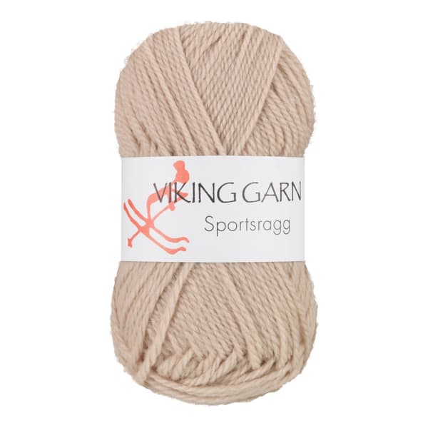Sportsragg Garn Ullmix 50 g Beige 507 Viking Garn
