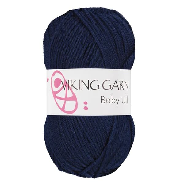 Baby Ull Garn Merinoull 50 g Marinblå 326 Viking Garn