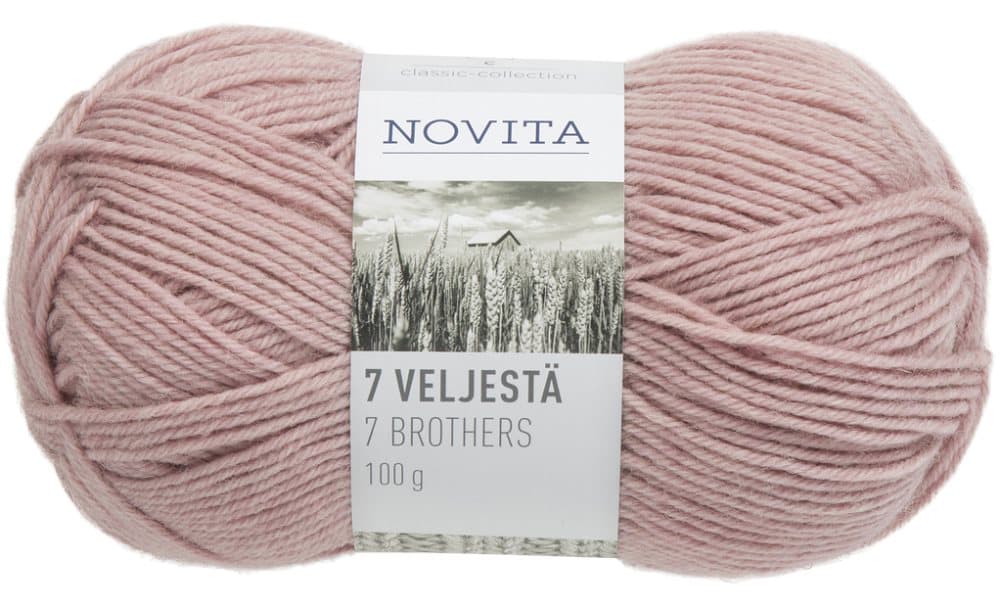 7 Bröder Garn Ullmix 100 g bärgröt 053 Novita