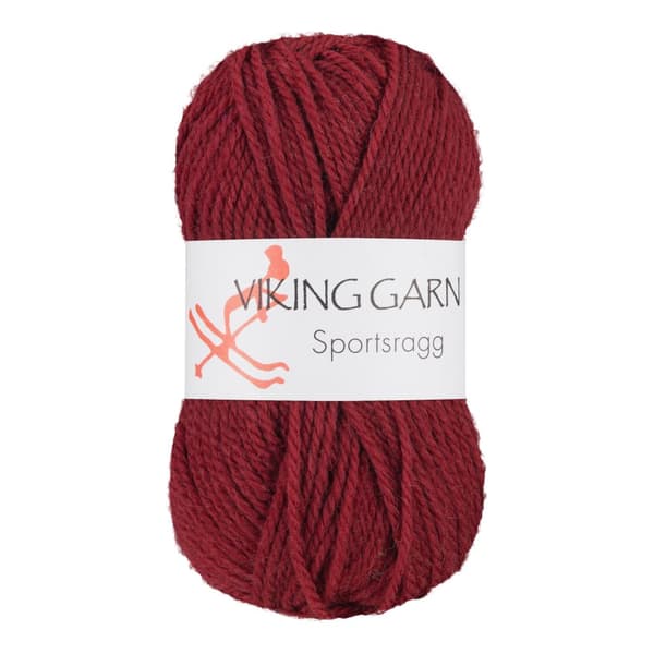 Sportsragg Garn Ullmix 50 g Vinröd 561 Viking Garn