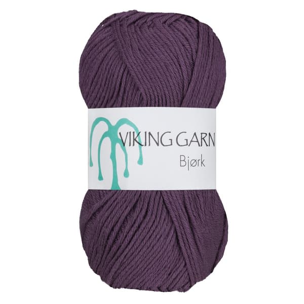 Bjørk Garn Bomullsmix 50 g Lila 569 Viking Garn