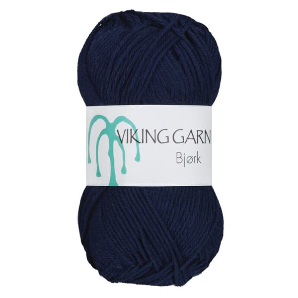 Bjørk Garn Bomullsmix 50 g Marinblå 526 Viking Garn