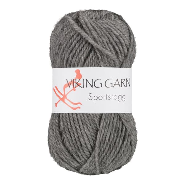 Sportsragg Garn Ullmix 50 g Grå 530 Viking Garn