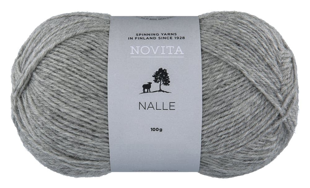 Nalle Garn Ullmix 100 g grå 043 Novita