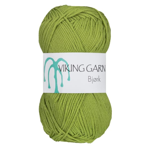Bjørk Garn Bomullsmix 50 g Ljusgrön 537 Viking Garn