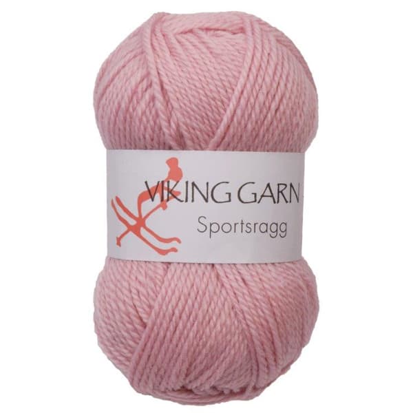 Sportsragg 50 g Lys Rosa 574 Viking Garn