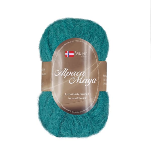 Alpaca Maya Garn Alpackamix 50 g Mörk turkos 729 Viking Garn