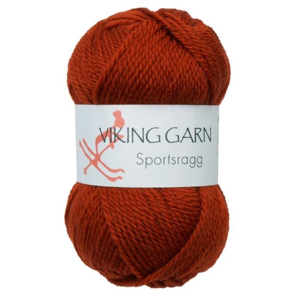 Sportsragg Garn Ullmix 50 g Bränd orange 543 Viking Garn