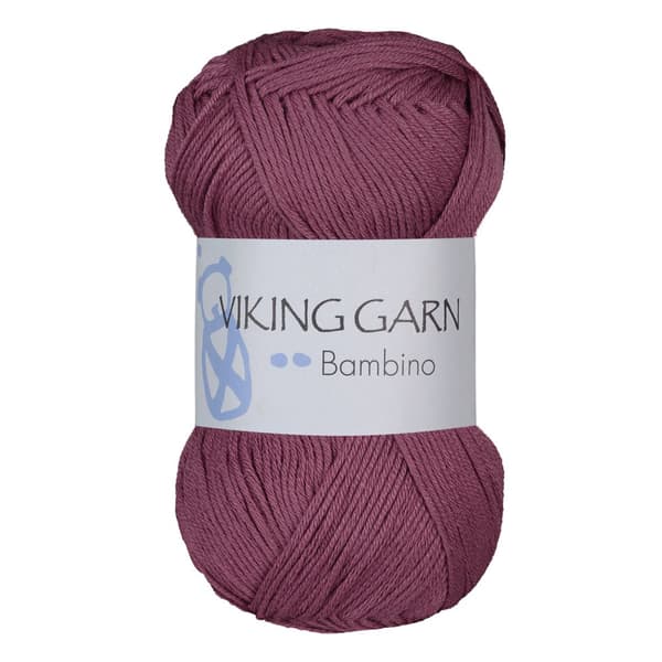 Bambino Garn Bomullsmix 50 g Ljus vinröd 462 Viking Garn