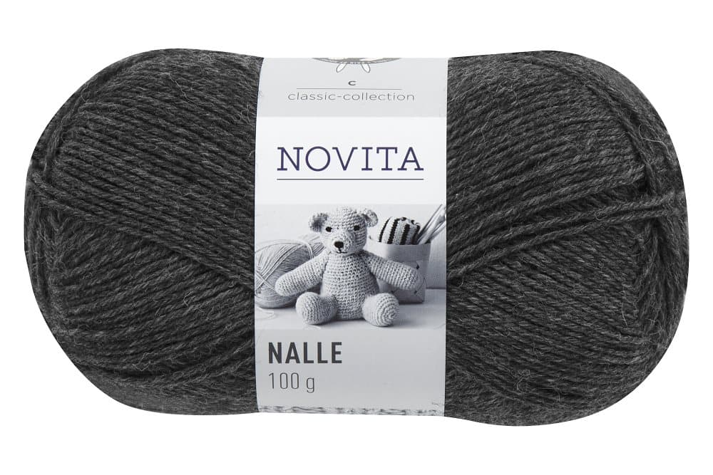 Nalle Garn Ullmix grafit 100 g Novita