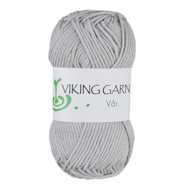 Vår Garn Bomull 50 g Ljusgrå 413 Viking Garn