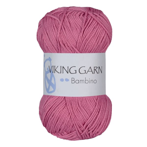 Bambino Garn Bomullsmix 50 g Cerise 463 Viking Garn