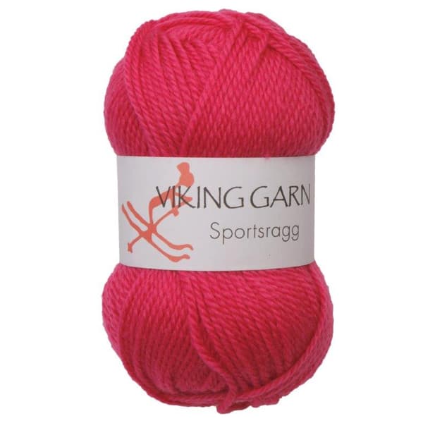 Sportsragg 50 g Cerise 572 Viking Garn