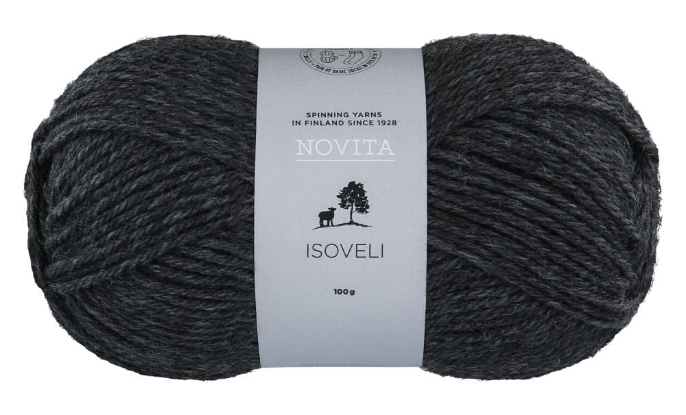 Isoveli Garn Ullmix 100 g grafit grå 044 Novita
