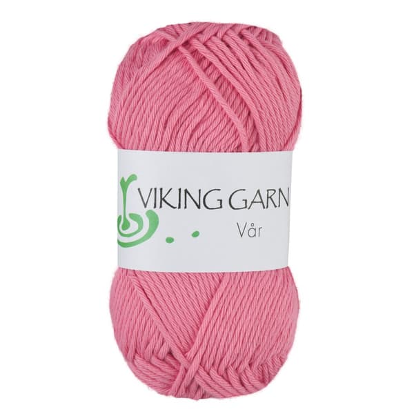 Vår Garn Bomull 50 g Rosa 465 Viking Garn