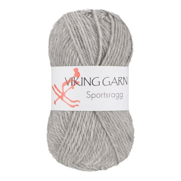 Sportsragg Garn Ullmix 50 g Ljusgrå 513 Viking Garn