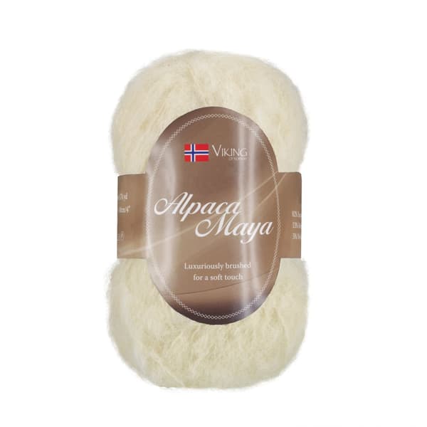 Alpaca Maya Garn Alpackamix 50 g Naturvit 702 Viking Garn