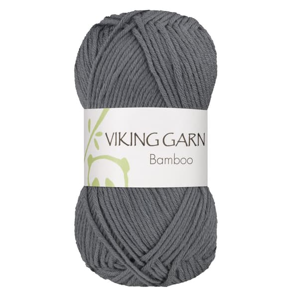 Bamboo Garn Bomullsmix 50 g Grå 615 Viking Garn