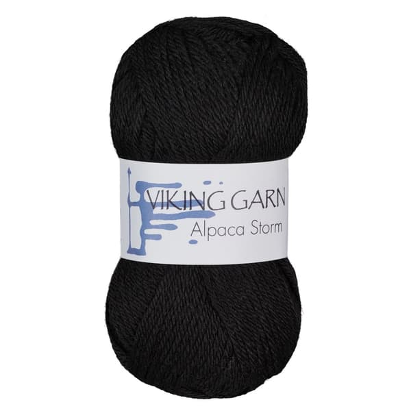 Alpaca Storm Garn Alpackamix 50 g Svart 503 Viking Garn