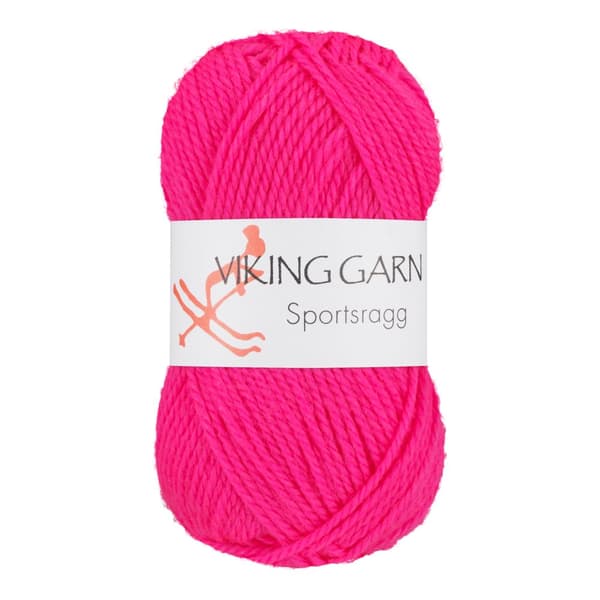 Sportsragg Garn Ullmix 50 g Neonrosa 577 Viking Garn
