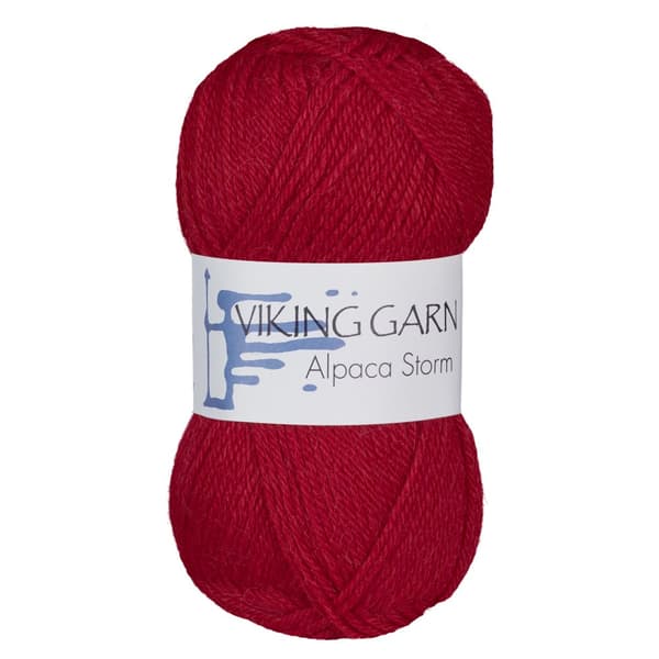 Alpaca Storm Garn Alpackamix 50 g Röd 560 Viking Garn