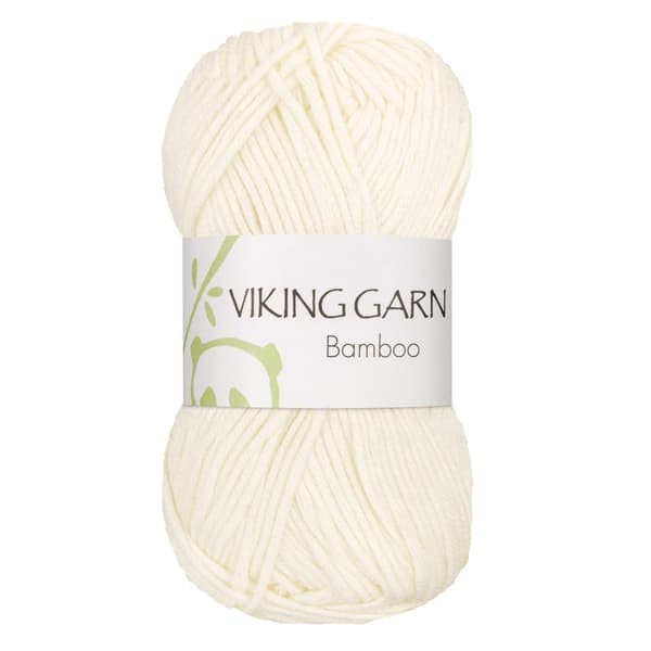 Bamboo Garn Bomullsmix 50 g Naturvit  602 Viking Garn