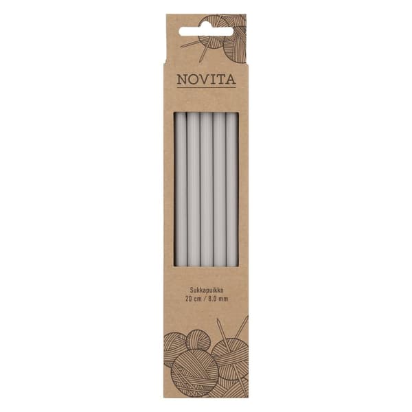 Strikkepinner Plastic 20 cm 8.0 Novita