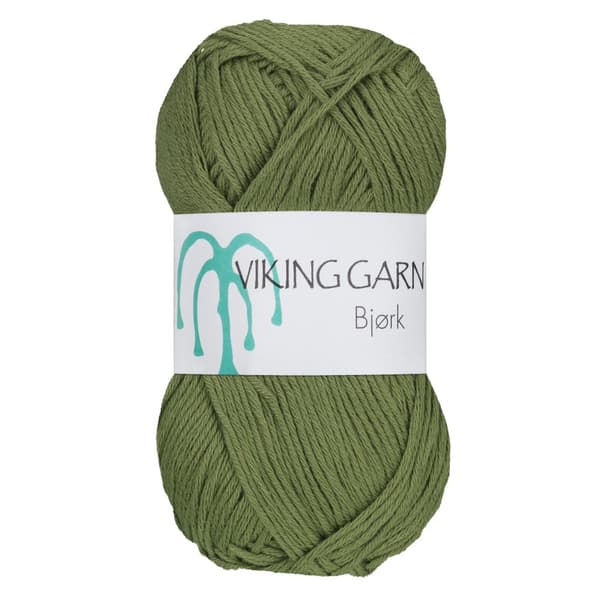 Bjørk Garn Bomullsmix 50 g Grön 536 Viking Garn