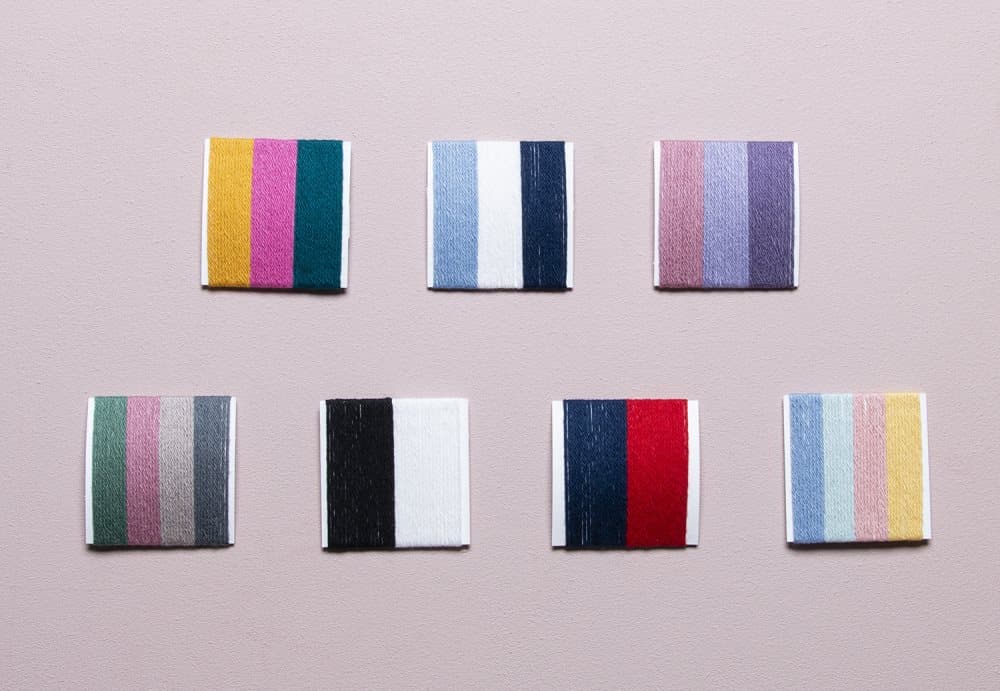 10-pack Bamboo Cotton Garn 100 g Navy and red Adlibris