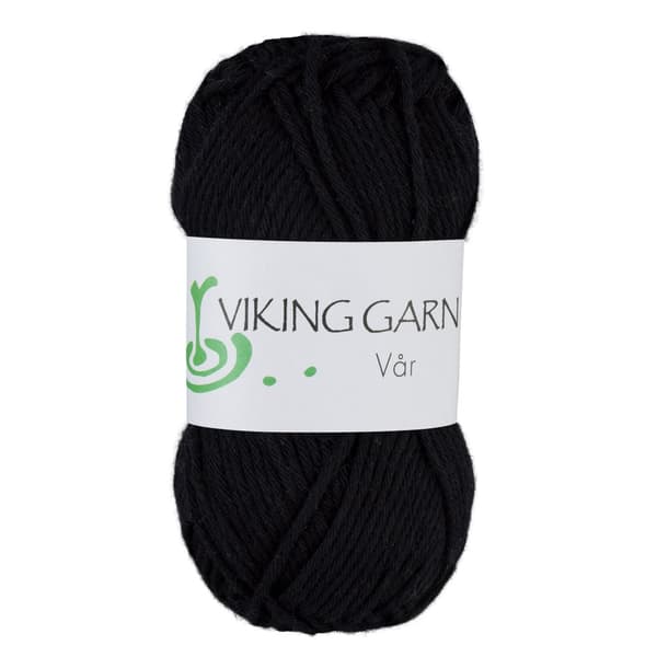 Vår Garn Bomull 50 g Svart 403 Viking Garn